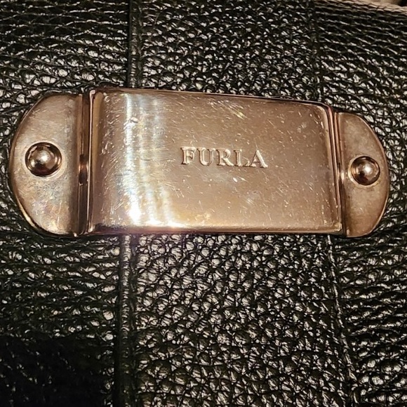 FURLA Black Leather Chain Tote - Picture 4 of 5